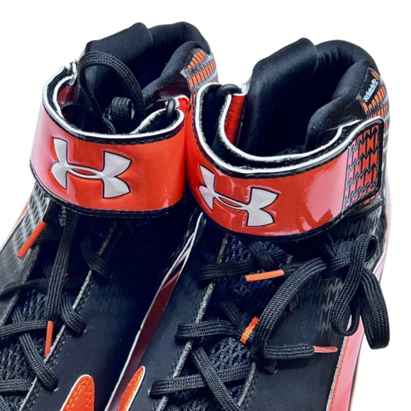Under Armour Spine Football Cleats Glossy Orange NWOT main image 15